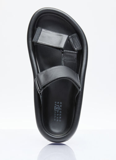 MM6 Maison Margiela Webbing Slip-On Platform Sandals Black mmm0155014