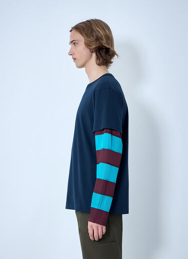 Dries Van Noten Contras Sleeves T-Shirt Navy dvn0163023