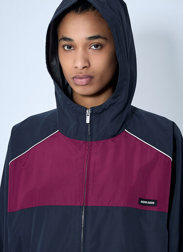 Miu Miu Panel Track Jacket Blue miu0260044