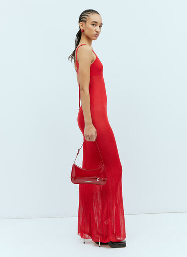 Jacquemus La Robe Maille Oranger Maxi Dress Red jac0254119