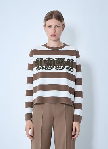Striped Sweater Max Mara Striped Sweater Brown max0261005