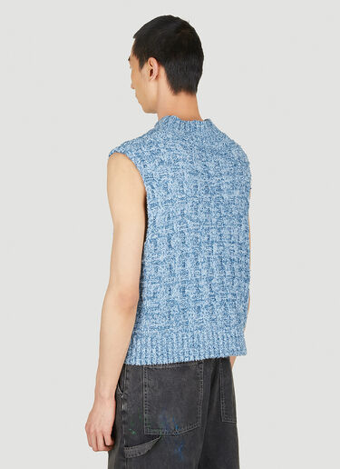 Maison Margiela Cable Knit Sleeveless Sweater Light Blue mla0150004