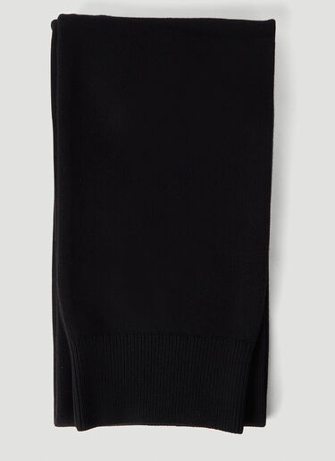 Jil Sander Fine-Knit Scarf Black jil0245016