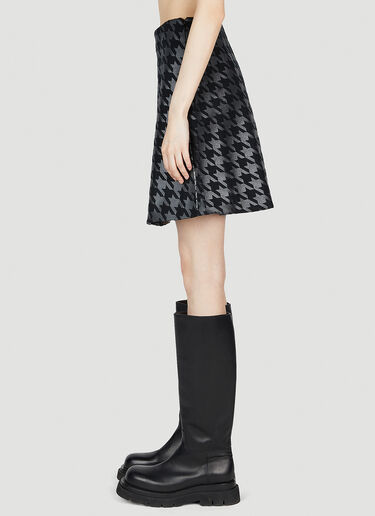 7 Moncler Fragment Houndstooth Mini Skirt Black mfr0254004