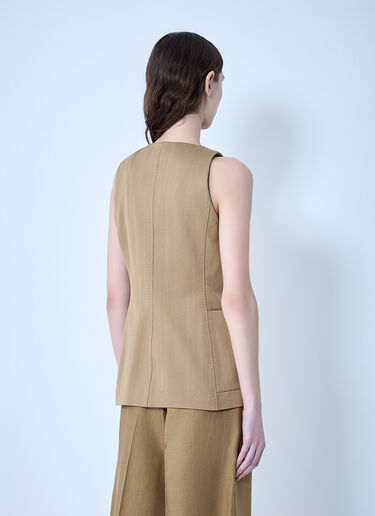 Tailored Vest with Button Fastening Max Mara Tailored Vest with Button Fastening Camel max0264006