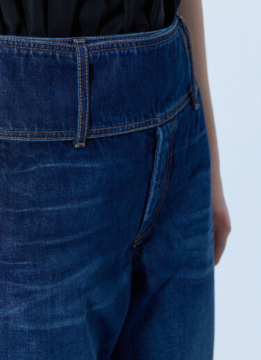 LN-CC® - Sportmax: Wide-Leg Denim Jeans - Navy Sportmax Wide-Leg Denim Jeans Navy spx0266028