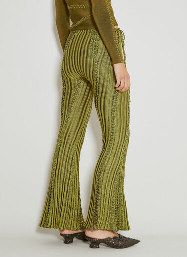 Isa Boulder Split And Tear Knit Pants Green isa0253006