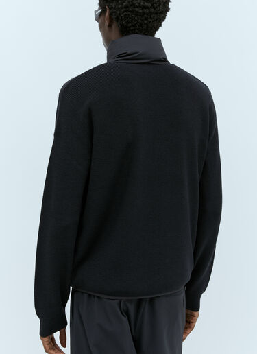 Moncler Zip-Up Down Cardigan Black mon0155036