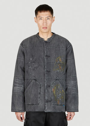 Liberaiders Paint Splatter Denim Jacket Grey lib0151003