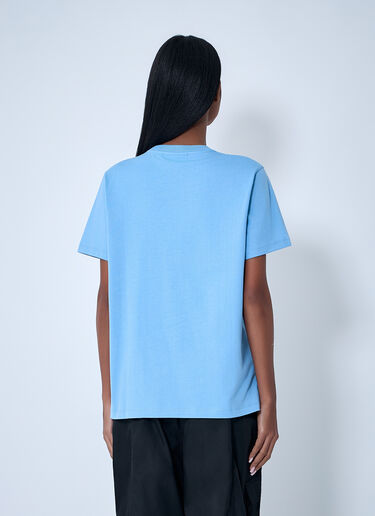 GANNI Logo Motif T-Shirt Blue gan0263002