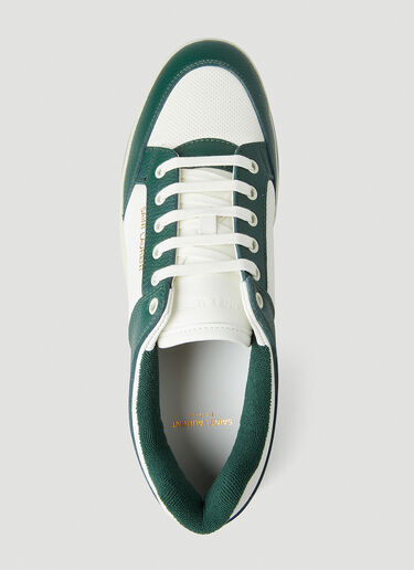 Saint Laurent SL/61 Low Top Sneakers White and Green sla0149029