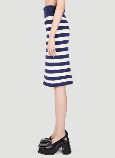 Kenzo Striped Midi Skirt Dark Blue knz0252012