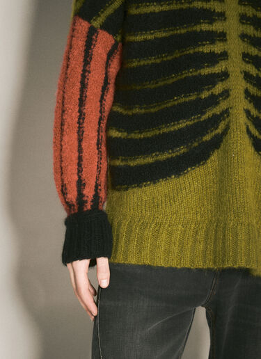 GmbH Knitted Colour-Blocked Sweater Green gmb0158001
