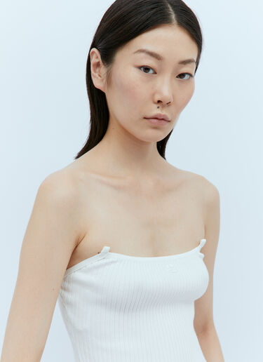 Courrèges Rib Knit Tank Top White cou0253039
