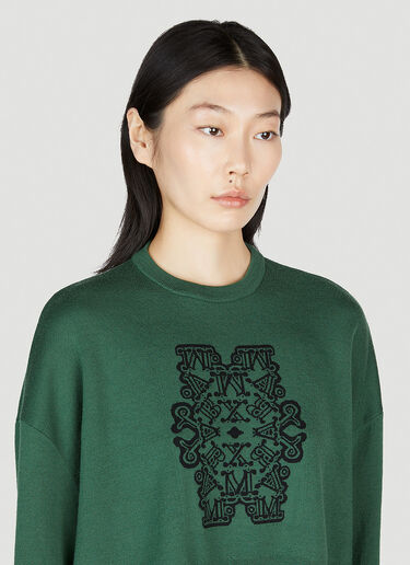 Max Mara Jacquard Sweater Green max0253025