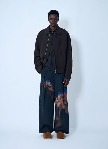 Printed Elasticated Pants Dries Van Noten Printed Elasticated Pants Black dvn0162015