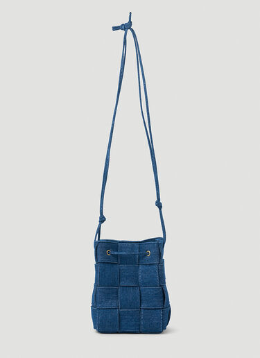 Bottega Veneta Cassette Denim Bucket Shoulder Bag Blue bov0252043