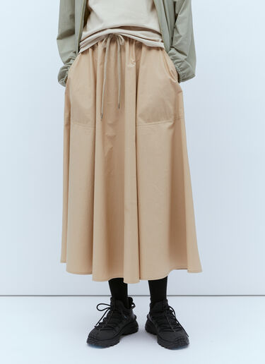 Moncler 府绸中长半裙 米 mon0256017