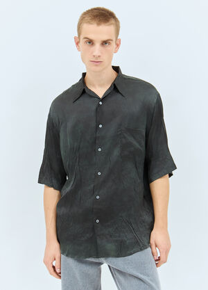 Acne Studios Crinkle Short Sleeve Shirt Black acn0158002