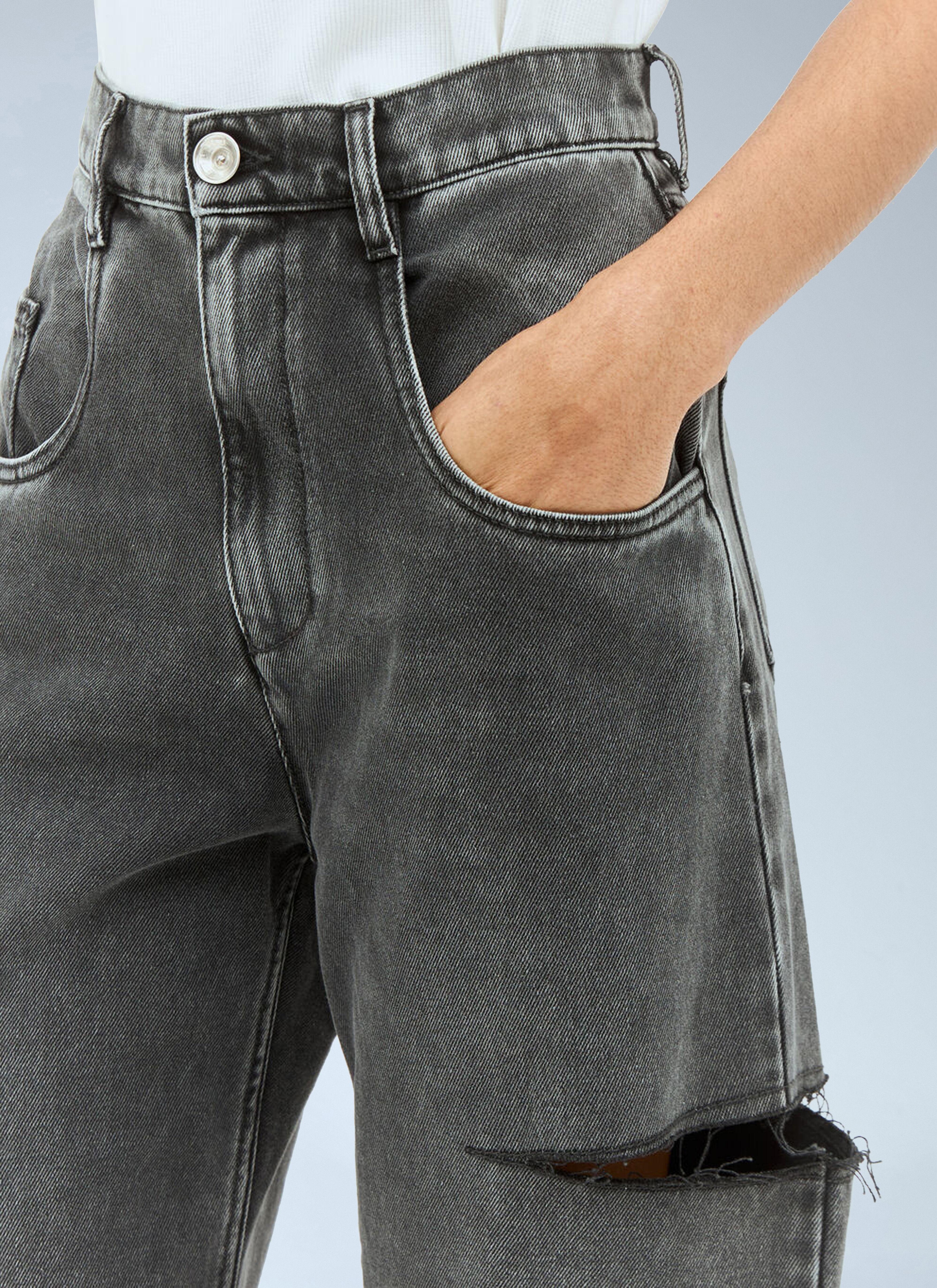 Maison Margiela Women's' Cut-Out Jeans in Black | LN-CC®