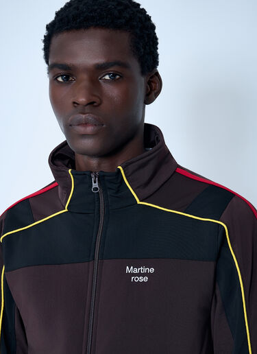 Martine Rose Logo Motif Shrunken Track Jacket Brown mtr0162007