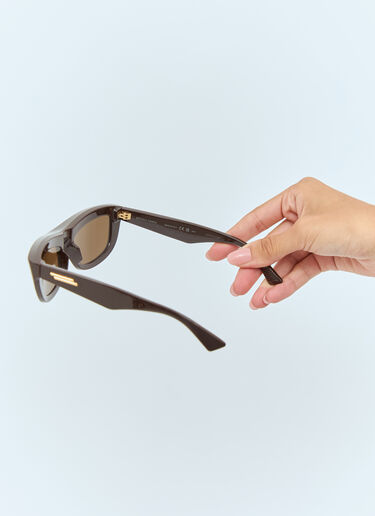 Bottega Veneta Rectangular Sunglasses Brown bos0358002