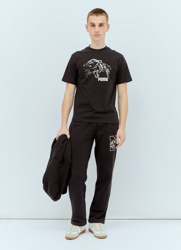 Puma x Noah Logo Print T-Shirt Black pun0156004
