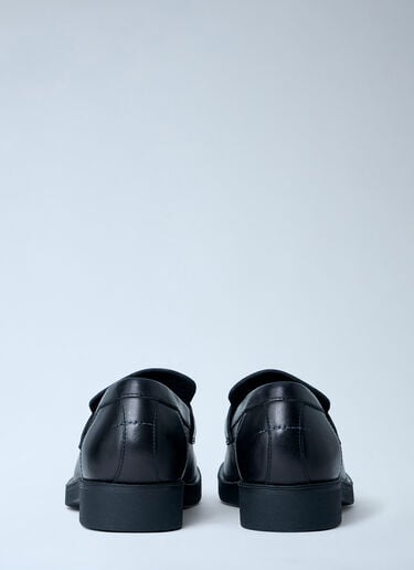MM6 Maison Margiela Leather Penny Loafers Black mmm0163023