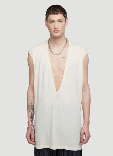 Rick Owens Dylan Plunge Top Cream ric0147014