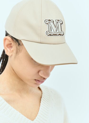 Max Mara 刺绣徽标棒球帽 米色 max0255041