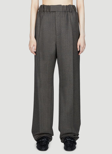 Bottega Veneta Houndstooth Wool Pants Brown bov0255105