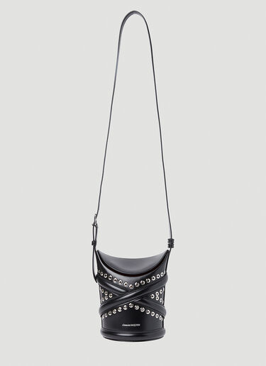Alexander McQueen Curve Shoulder Bag Black amq0251003