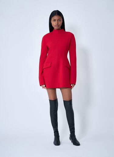 Sportmax Wool-Blend Dress Red spx0263002
