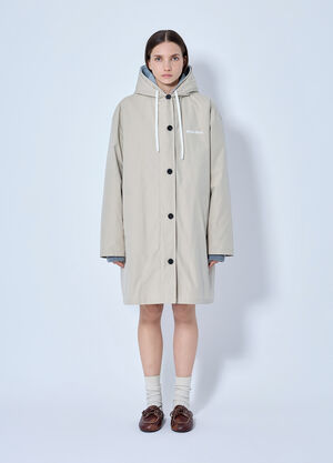 Miu Miu Single-Breasted Panama Caban Coat Beige miu0266007