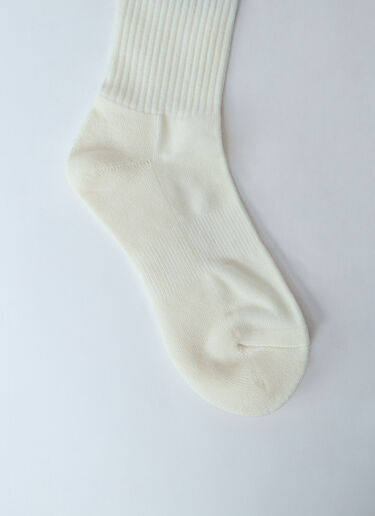 A BATHING APE® Logo Print Socks White aba0158001