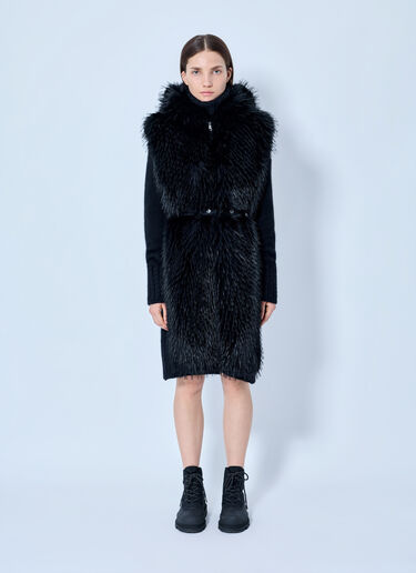 LN-CC® - Moncler: Textured Wool-Blend Coat - Black Moncler Textured Wool-Blend Coat Black mon0266014