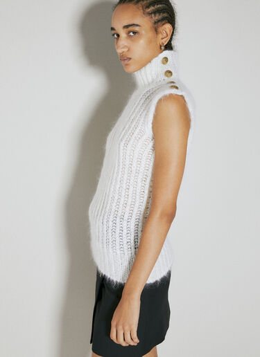 Gitter Mohair Top Balmain Gitter Mohair Top White bln0253005