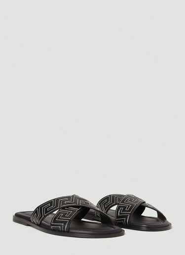 Versace Crossover Greca Slides Black ver0152021