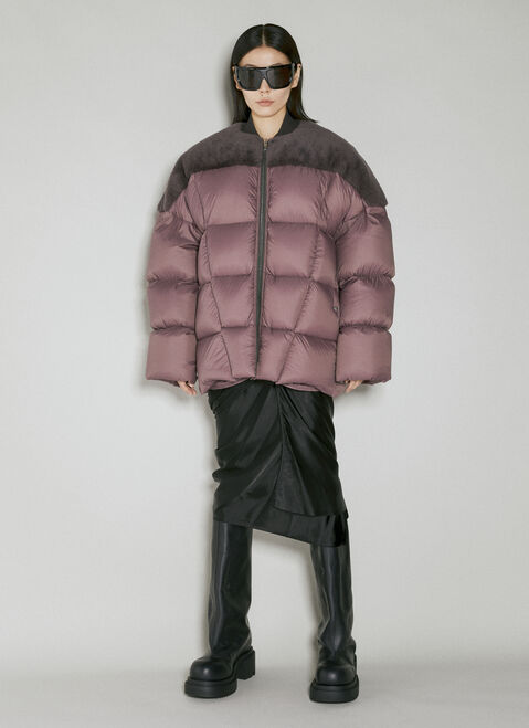Rick Owens Crewneck Down Jacket Green ric0253020
