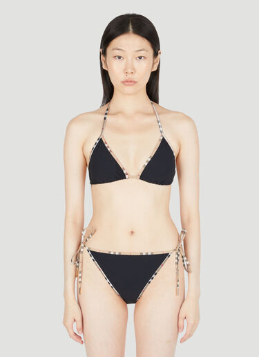 Burberry 格纹三角比基尼 黑 bur0252079