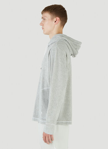 Helmut Lang Contrast Hooded Sweatshirt Grey hlm0145004