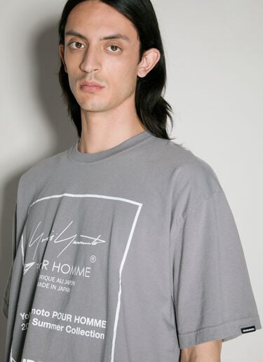 Yohji Yamamoto x Neighborhood Logo Print T-Shirt Grey yoy0156020