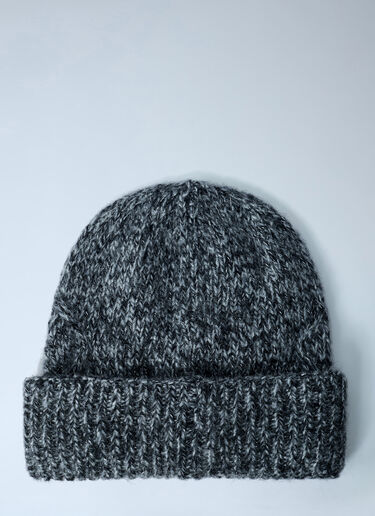 Logo Motif Beanie Hat Moncler Logo Motif Beanie Hat Grey mon0262042