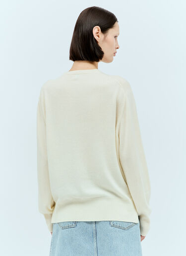 TOTEME Cashmere Knit Crewneck Sweater Cream tot0257014