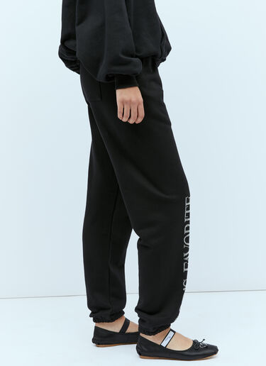 Praying God's Favorite Rhinestone Track Pants Black pry0354008