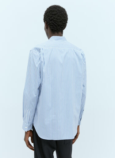 Comme des Garçons SHIRT x Lacoste 스트라이프 & 로고 프린트 셔츠  블루 cdg0154008