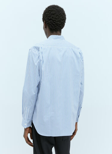 x Lacoste ロゴストライプシャツ Comme des Garçons SHIRT x Lacoste ロゴストライプシャツ ブルー cdg0154008