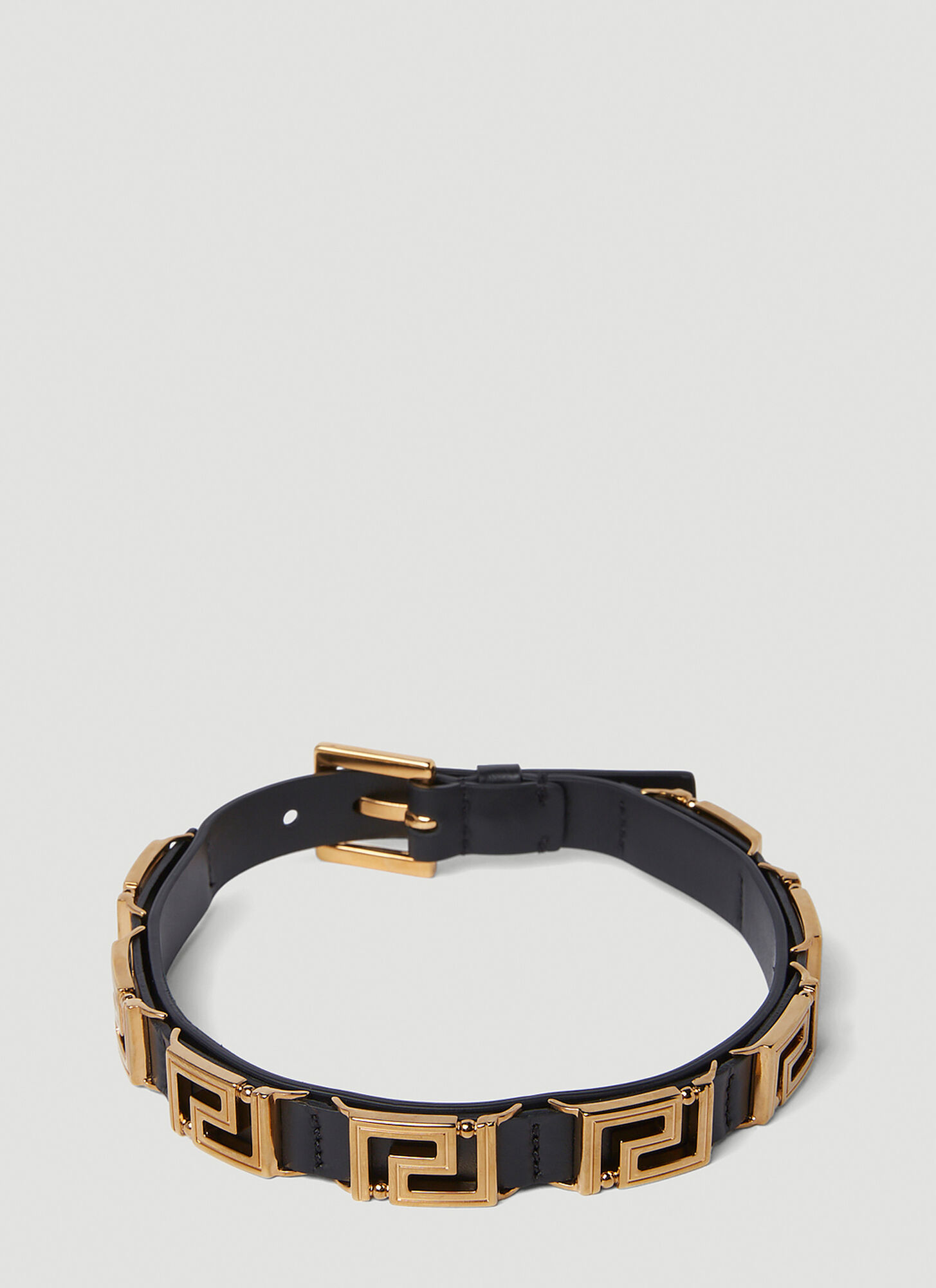 Versace Greca Choker Necklace In Black