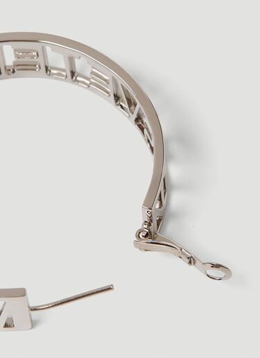 VETEMENTS Logo Hoop Earrings Silver vet0250023