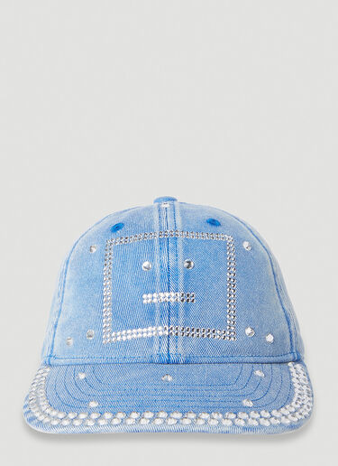 Acne Studios 方脸贴饰棒球帽 蓝色 acn0353015